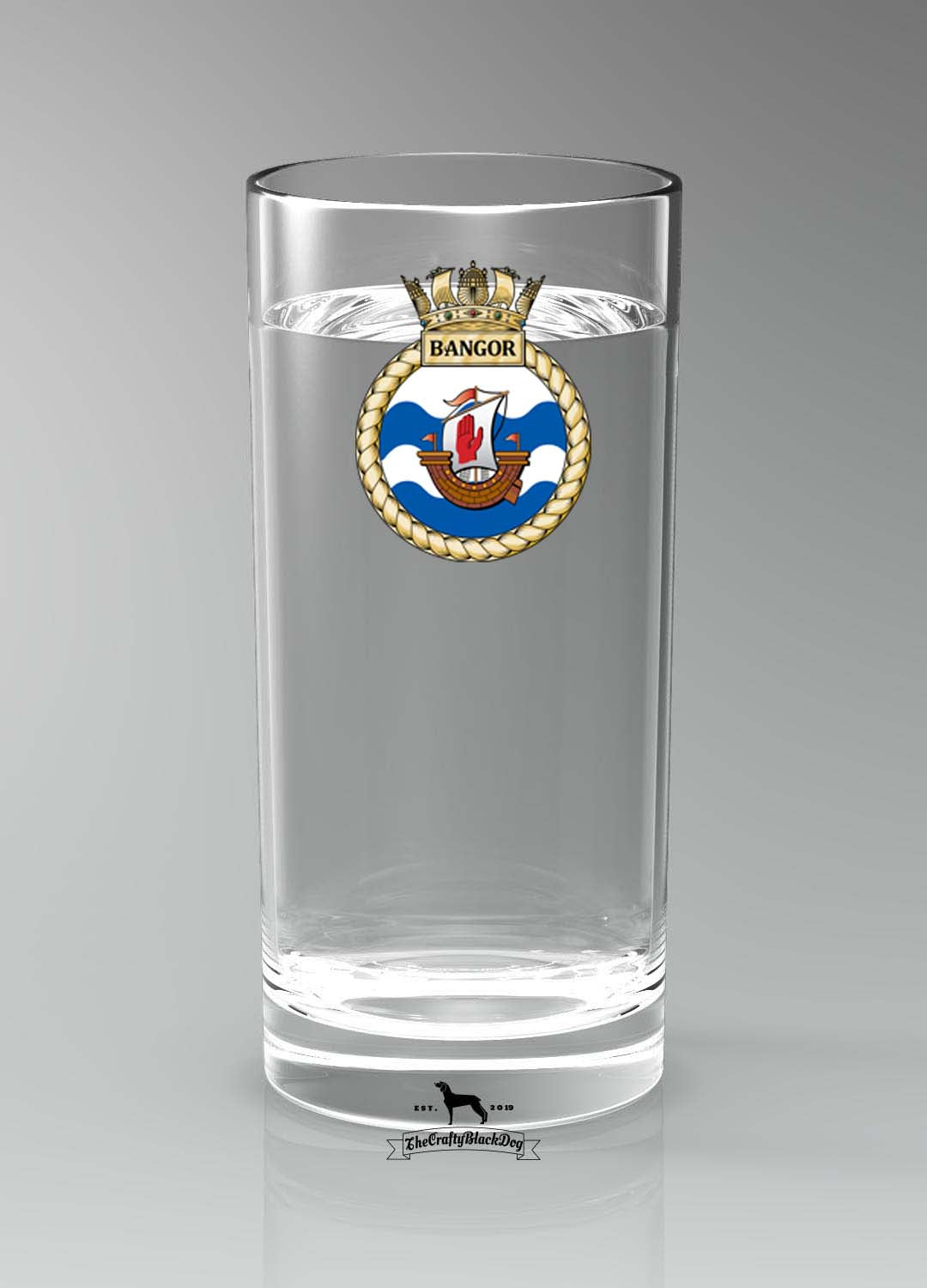 HMS Bangor - Straight Gin/Mixer/Water Glass