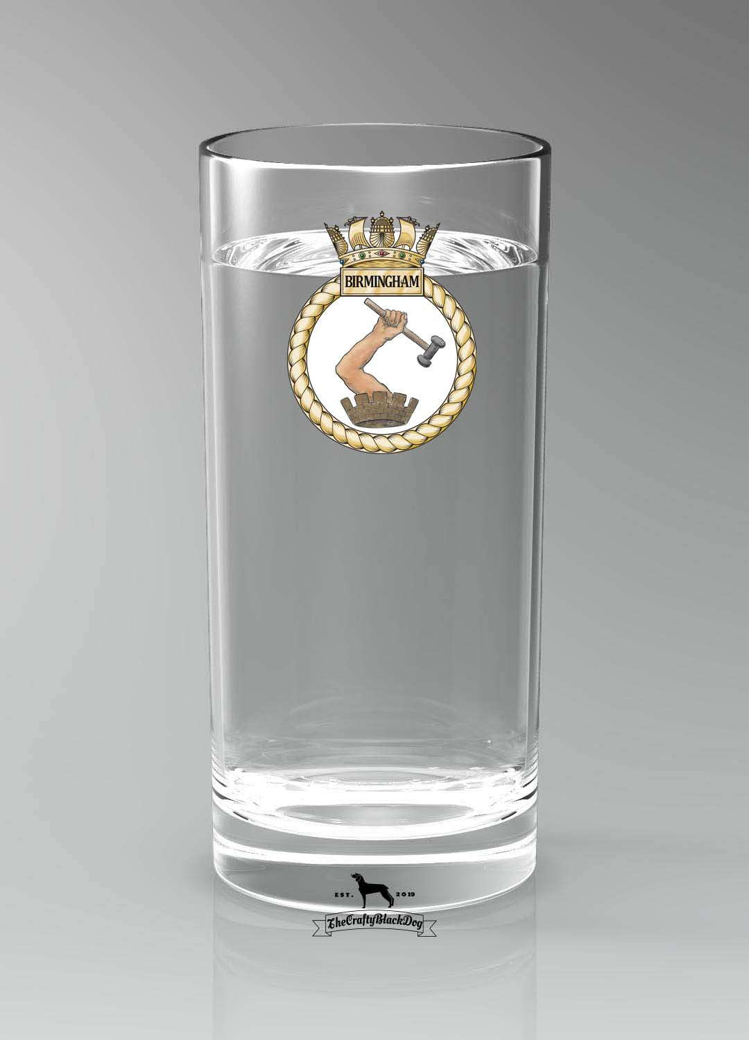 HMS Birmingham - Straight Gin/Mixer/Water Glass