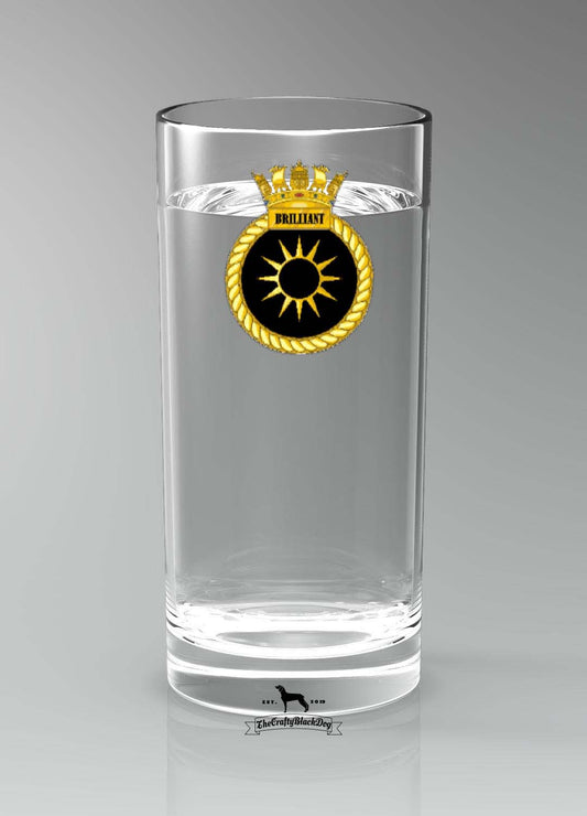 HMS Brilliant - Straight Gin/Mixer/Water Glass