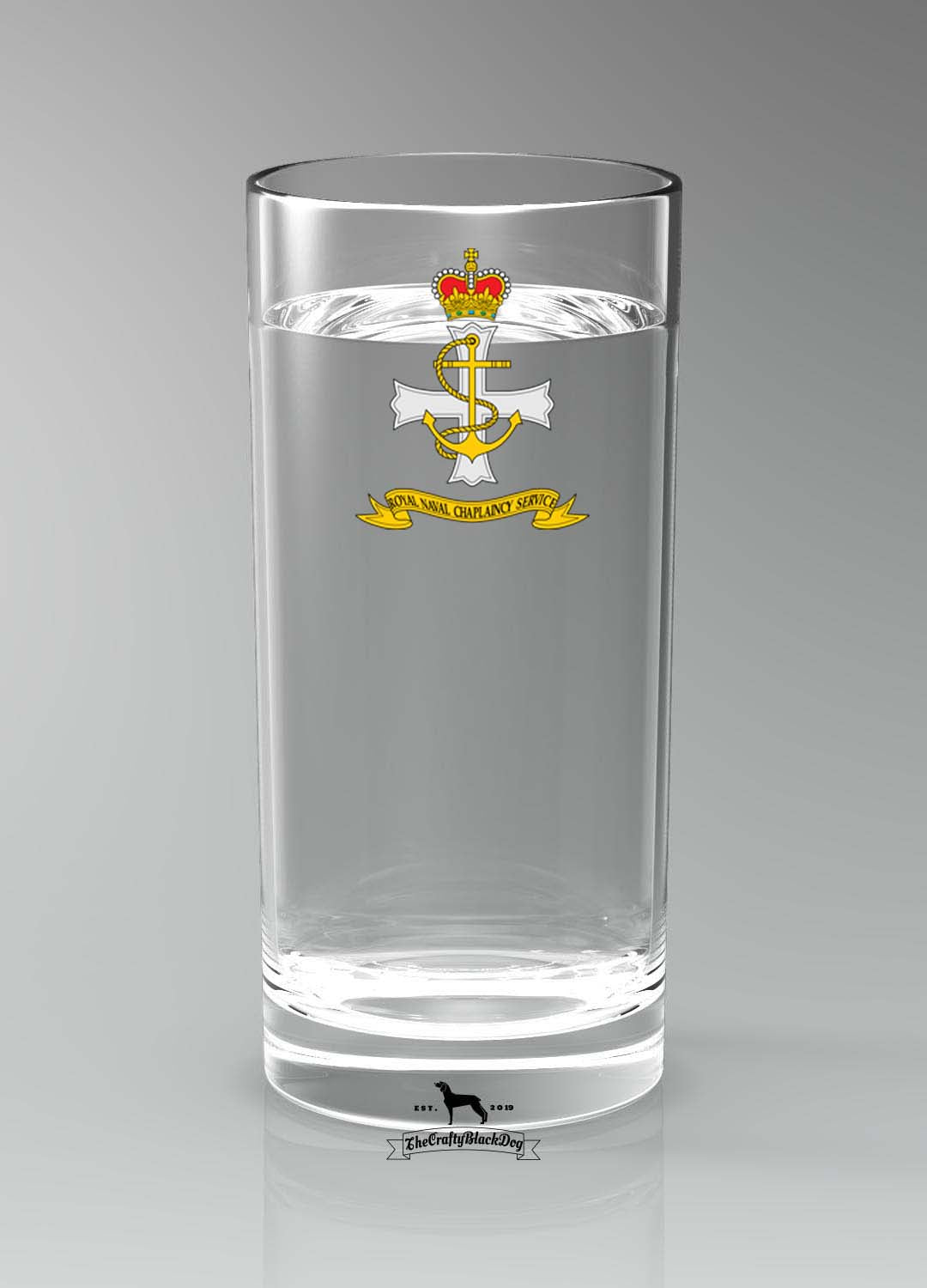 Royal Naval Chaplaincy Service - Straight Gin/Mixer/Water Glass