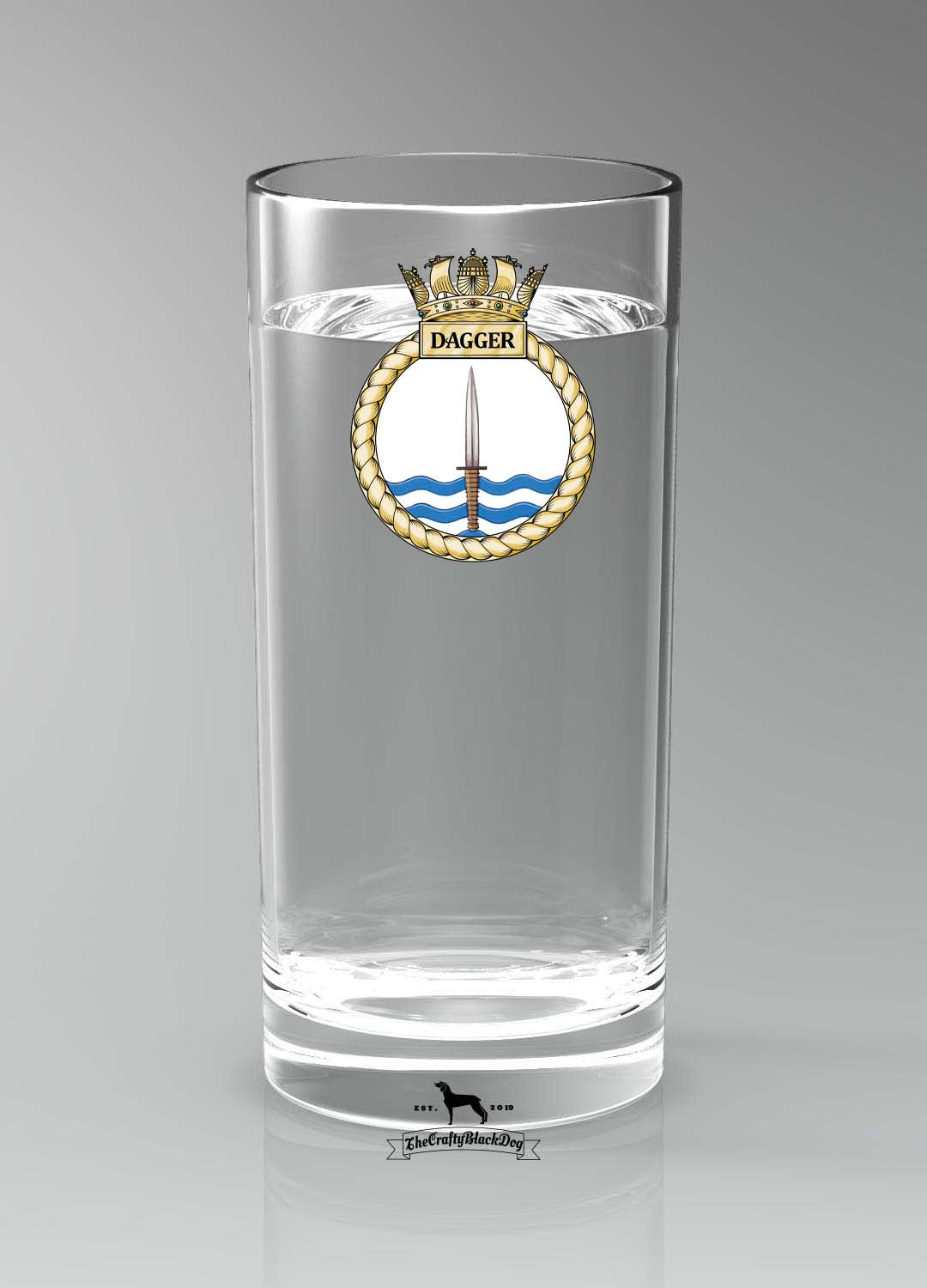 HMS Dagger - Straight Gin/Mixer/Water Glass