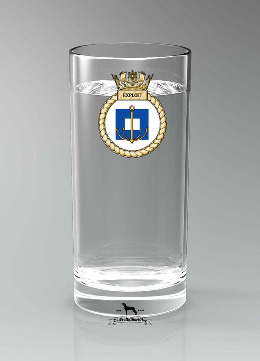 HMS Exploit - Straight Gin/Mixer/Water Glass