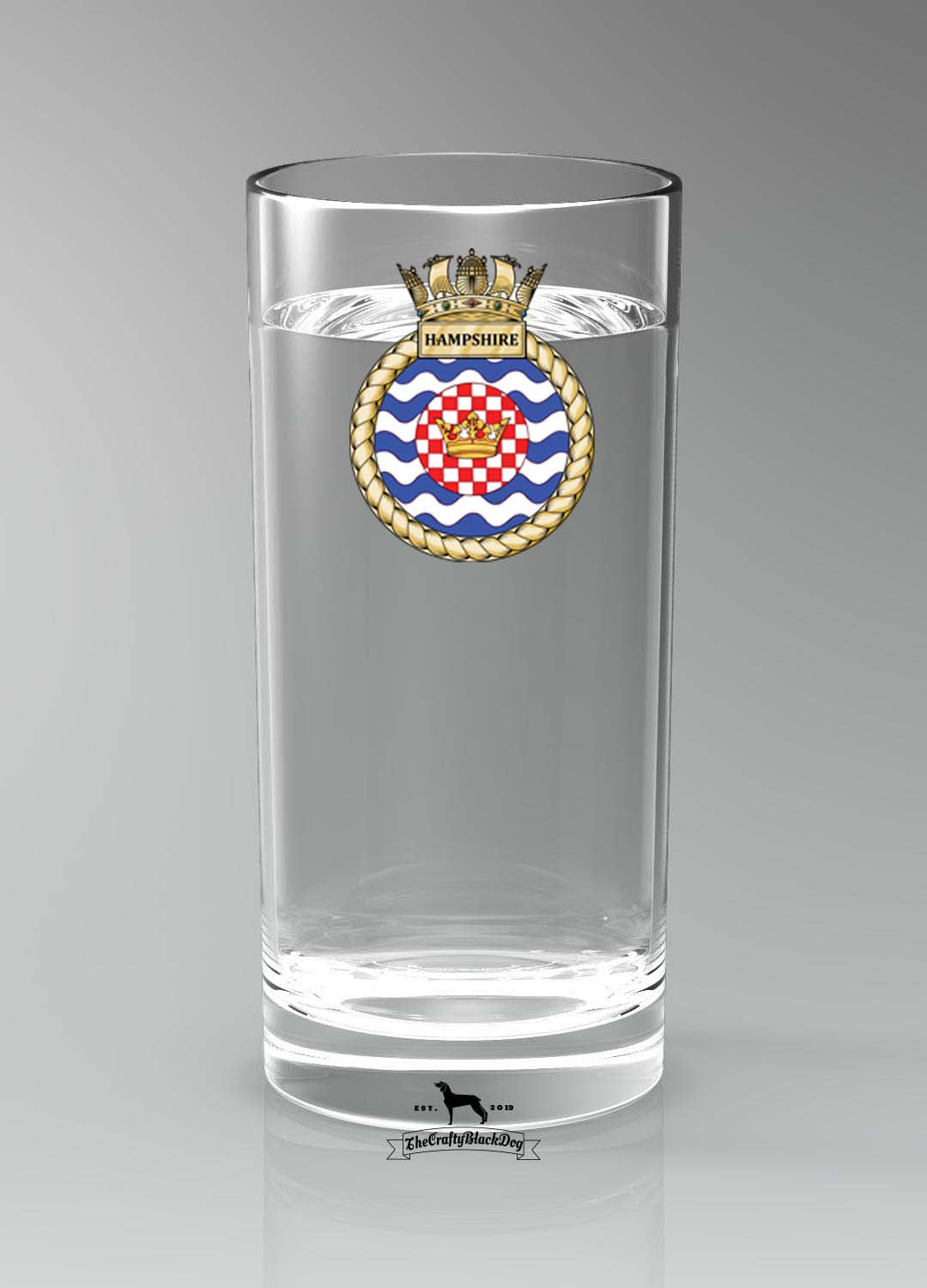 HMS Hampshire - Straight Gin/Mixer/Water Glass