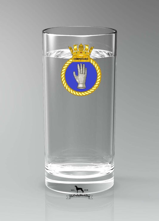 HMS Indomitable - Straight Gin/Mixer/Water Glass