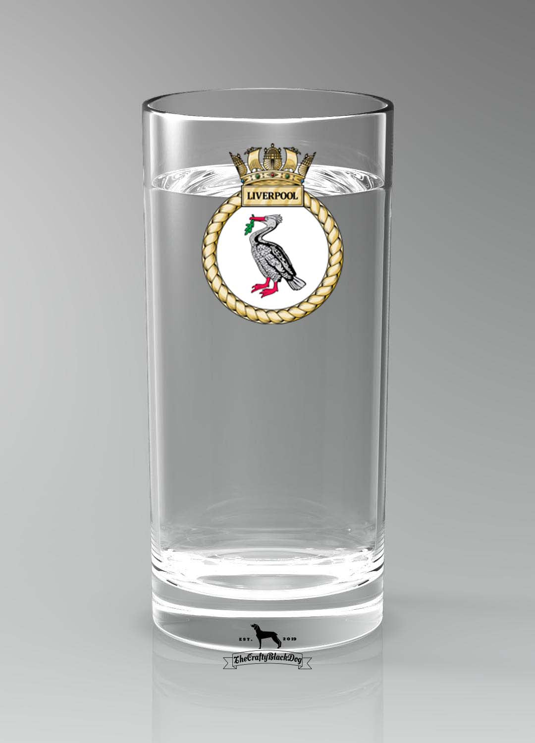 HMS Liverpool - Straight Gin/Mixer/Water Glass