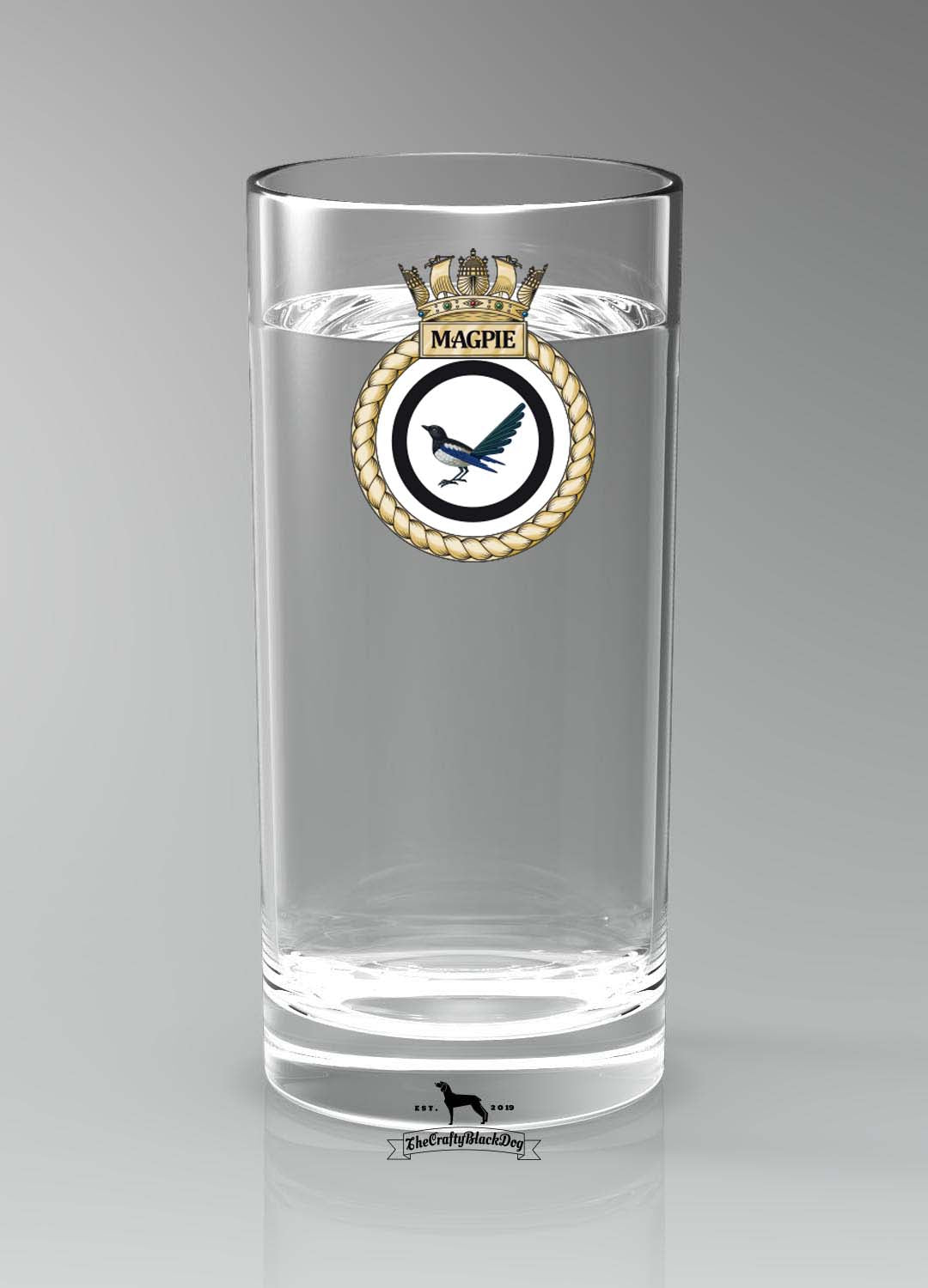 HMS Magpie - Straight Gin/Mixer/Water Glass
