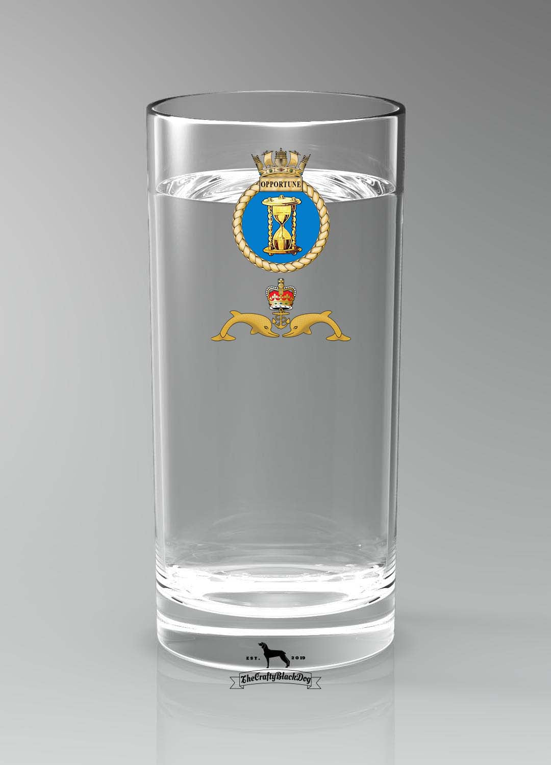HMS Opportune - Straight Gin/Mixer/Water Glass