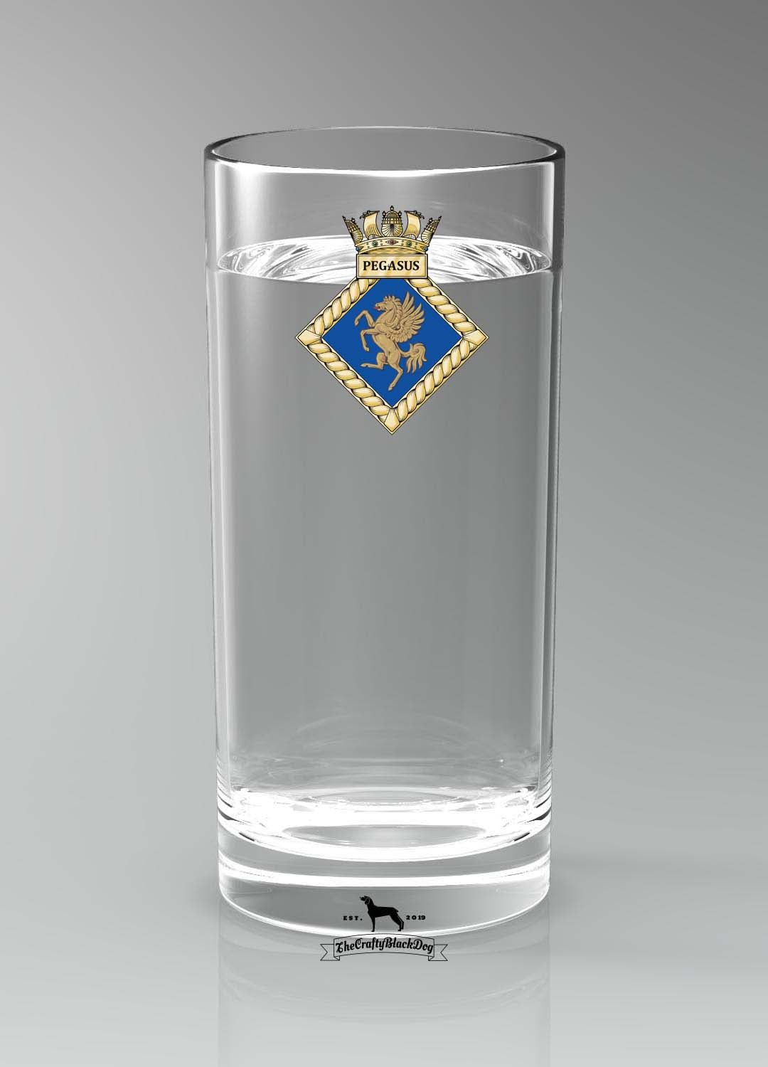 HMS Pegasus - Straight Gin/Mixer/Water Glass