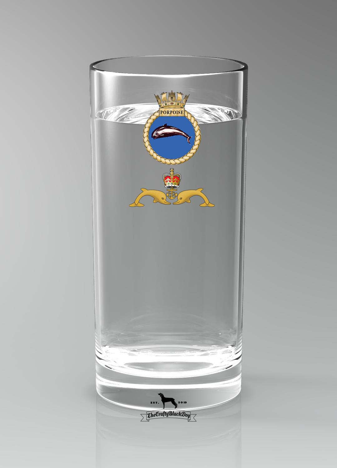 HMS Porpoise - Straight Gin/Mixer/Water Glass