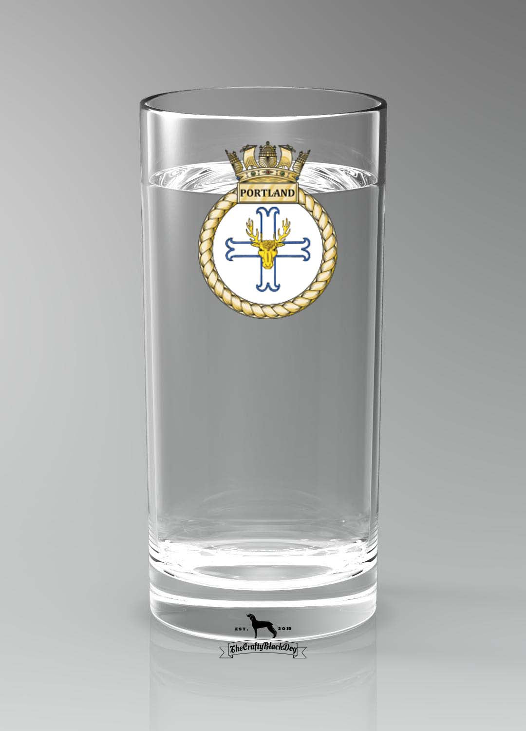 HMS Portland - Straight Gin/Mixer/Water Glass