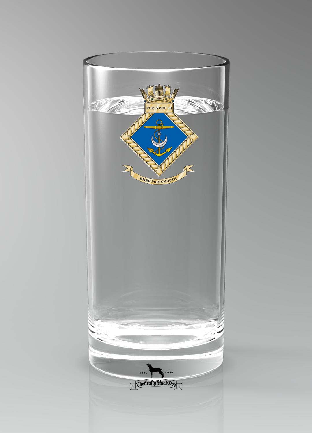 HMNB Portsmouth - Straight Gin/Mixer/Water Glass