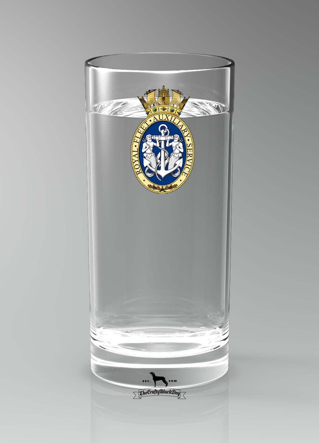 Royal Fleet Auxiliary Service - Straight Gin/Mixer/Water Glass