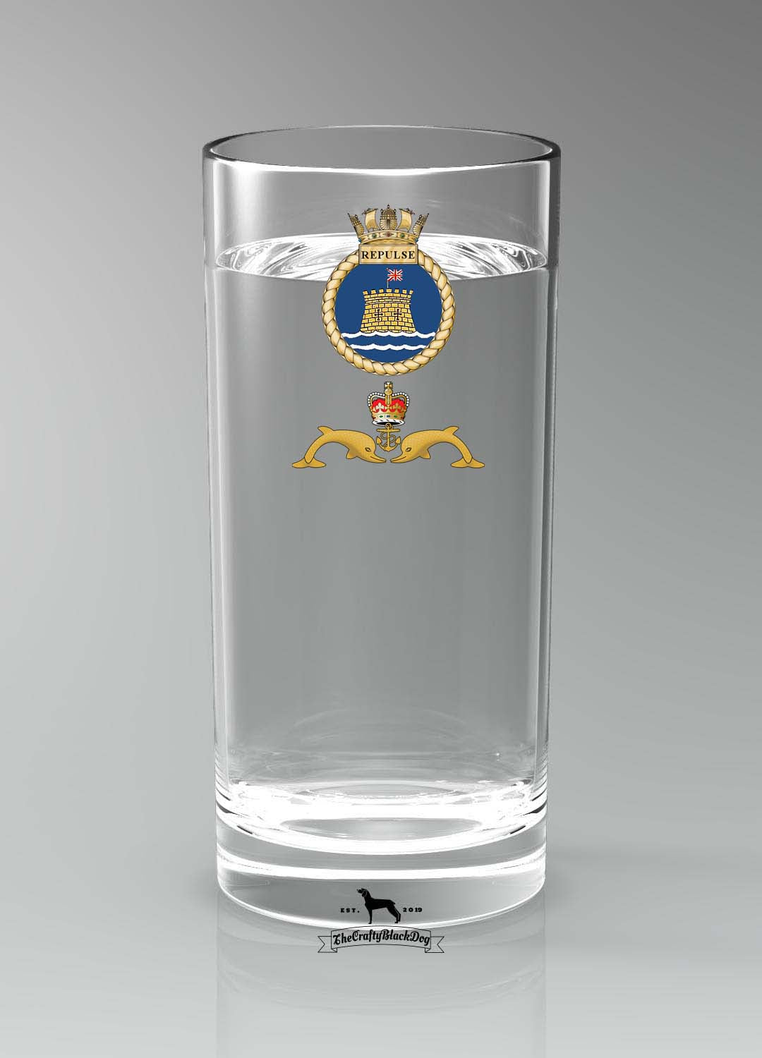 HMS Repulse - Straight Gin/Mixer/Water Glass