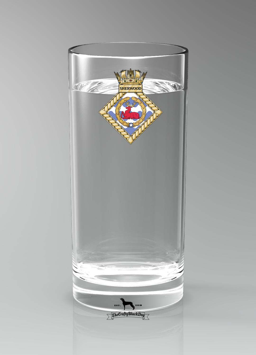 HMS Sherwood - Straight Gin/Mixer/Water Glass