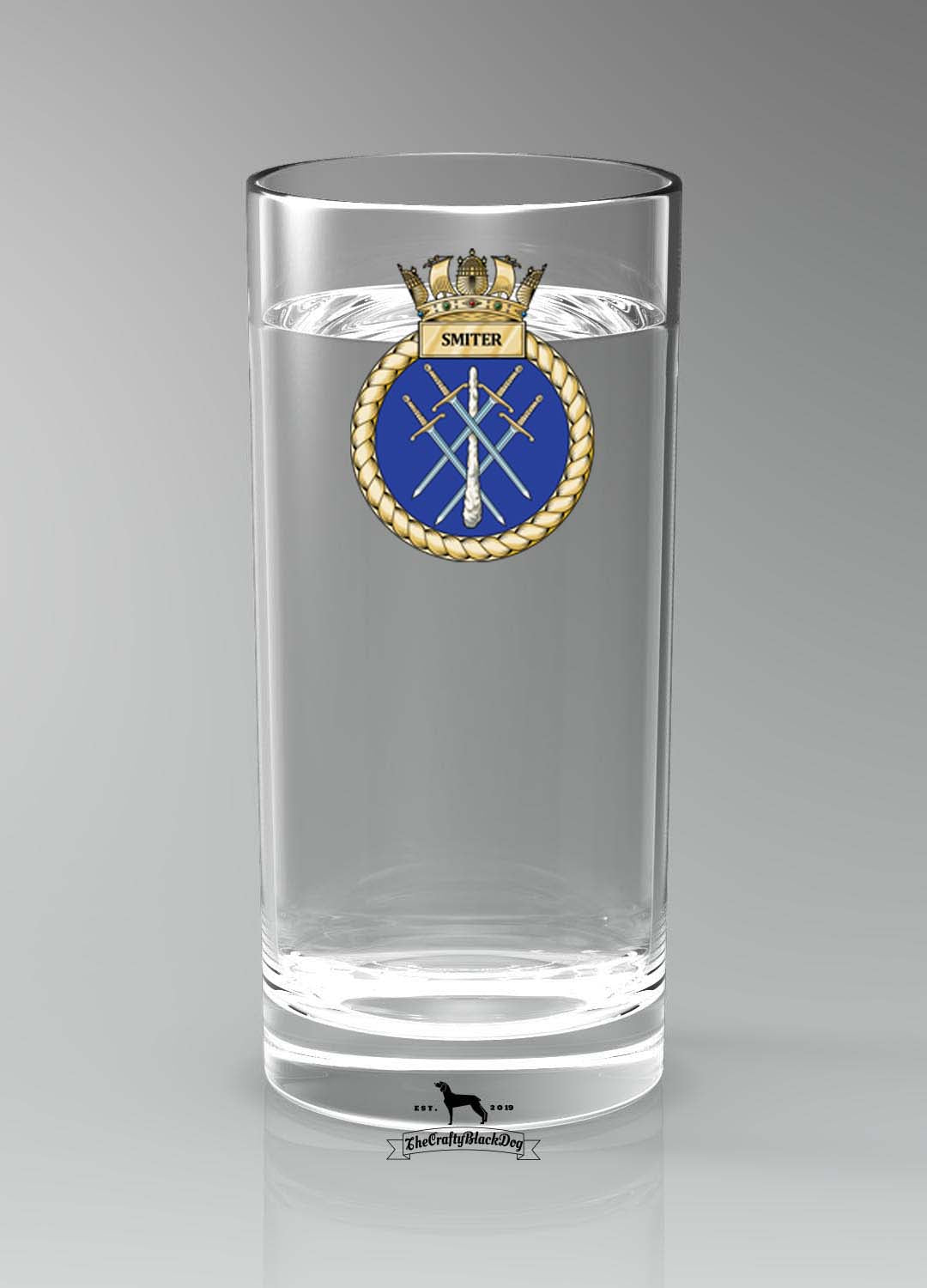 HMS Smiter - Straight Gin/Mixer/Water Glass