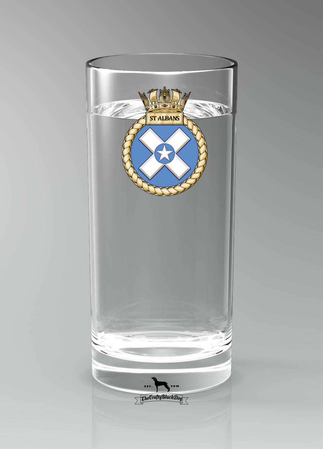 HMS St Albans - Straight Gin/Mixer/Water Glass