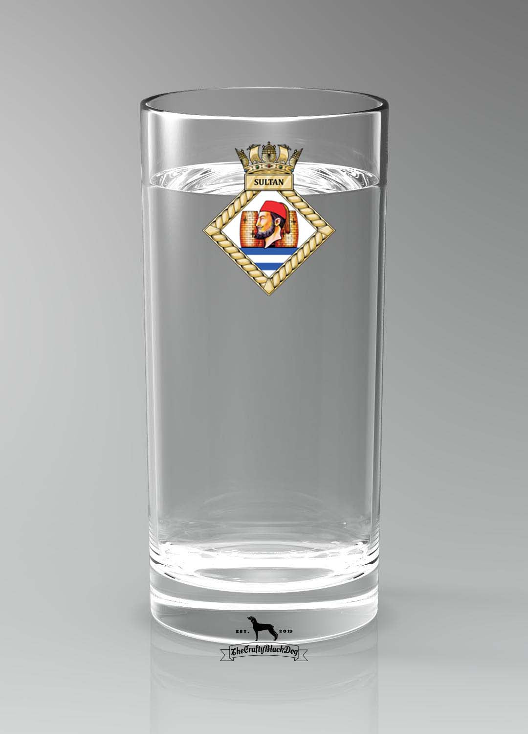 HMS Sultan - Straight Gin/Mixer/Water Glass