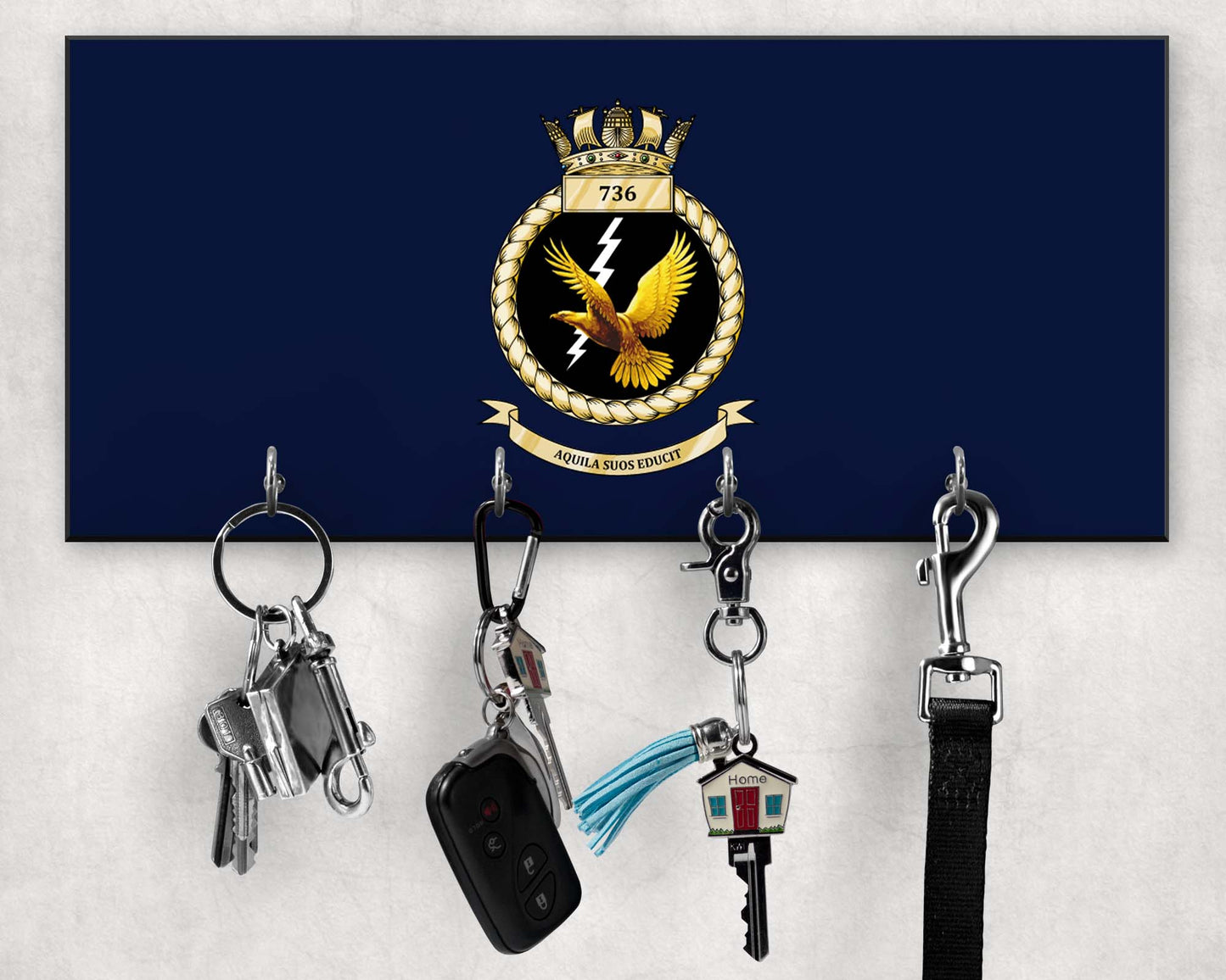 736 Naval Air Squadron - Wooden Key Holder/Hook