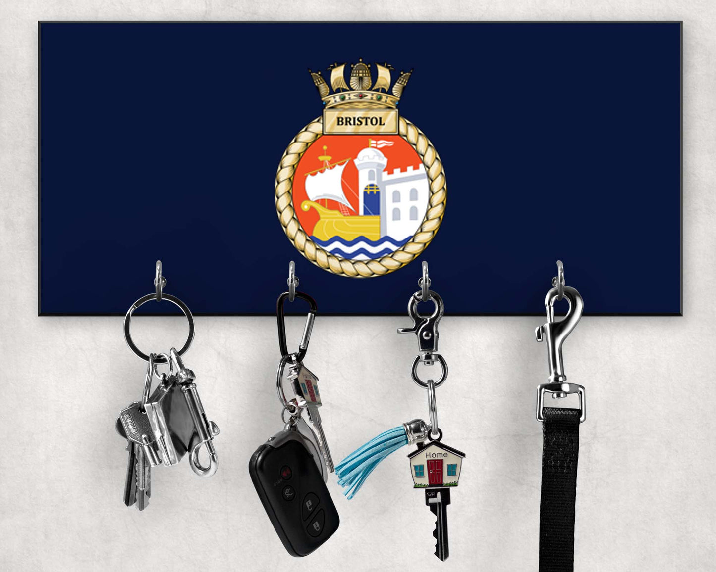HMS Bristol - Wooden Key/Beret Hook