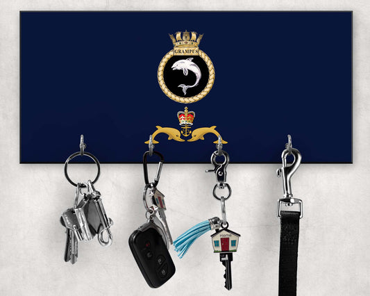 HMS Grampus - Wooden Key/Beret Hook