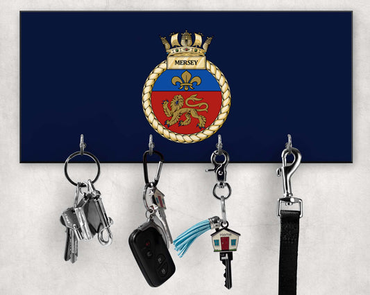 HMS Mersey - Wooden Key/Beret Hook