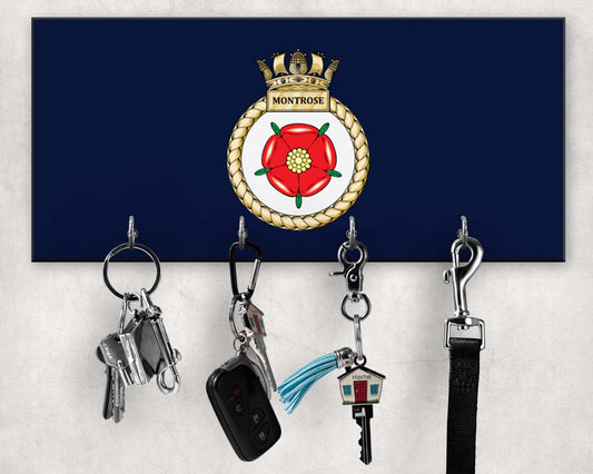 HMS Montrose - Wooden Key/Beret Hook