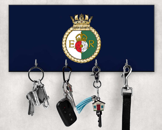 HMS Queen Elizabeth - Wooden Key/Beret Hook