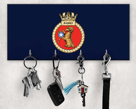 HMS Ramsey - Wooden Key/Beret Hook