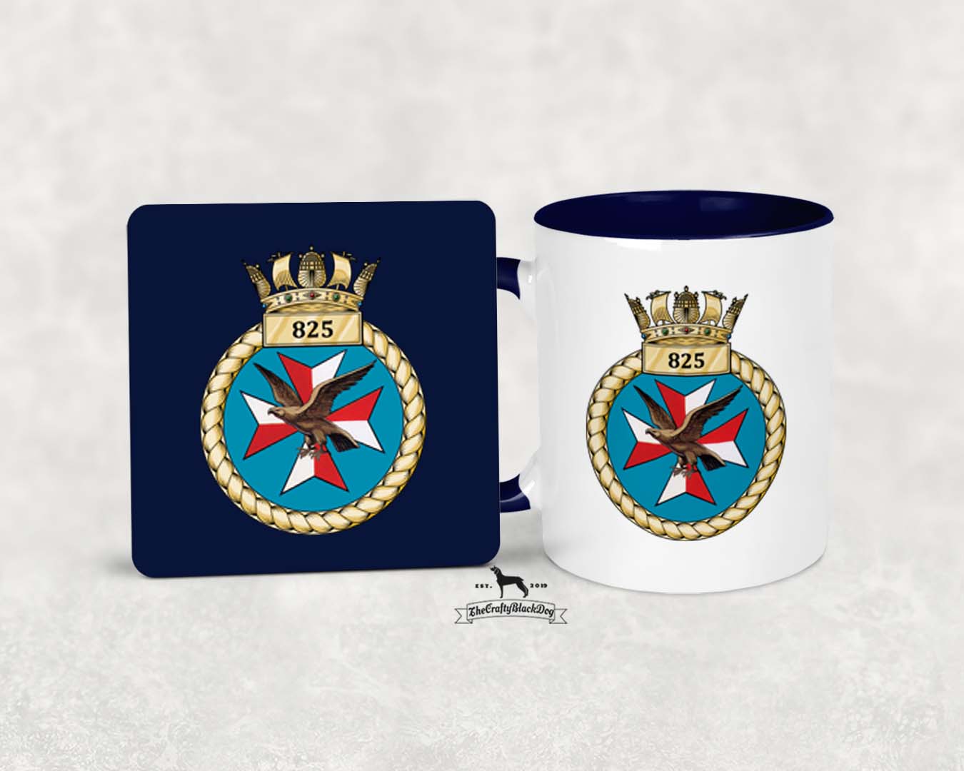 825 Naval Air Squadron - MUG and COASTER SET