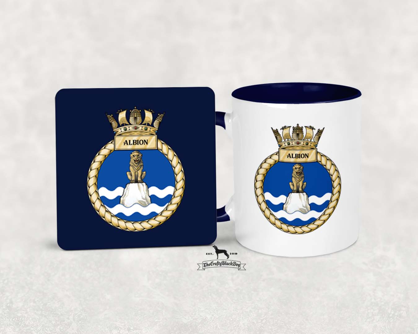 HMS Albion - Mug &amp; Coaster Set