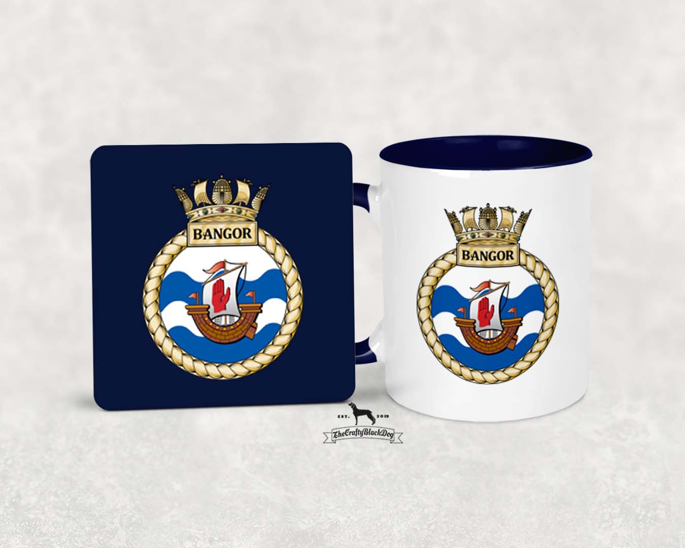 HMS Bangor - MUG and COASTER SET