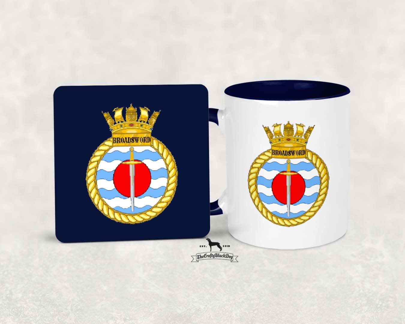 HMS Broadsword - Mug &amp; Coaster Set