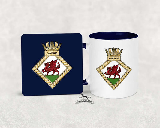 HMS Cambria - MUG and COASTER SET