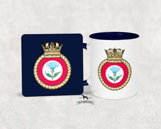 HMS Cattistock - MUG and COASTER SET