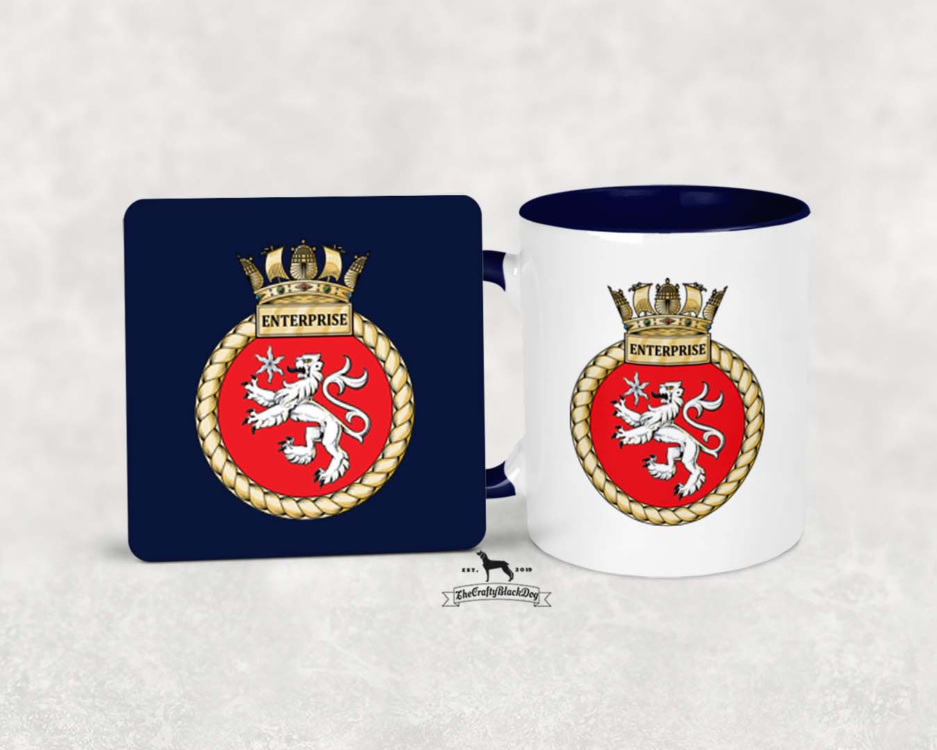 HMS Enterprise - MUG and COASTER SET