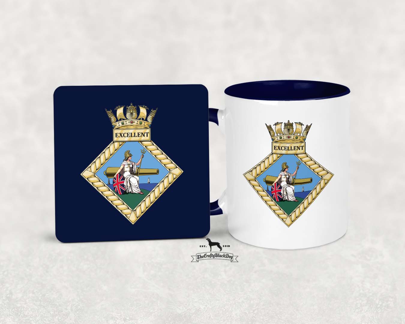 HMS Excellent - MUG and COASTER SET