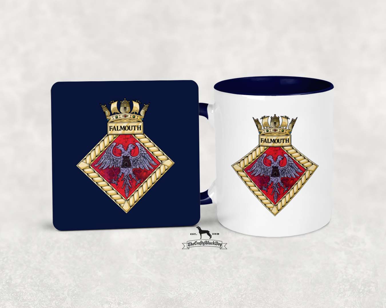 HMS Falmouth - MUG and COASTER SET