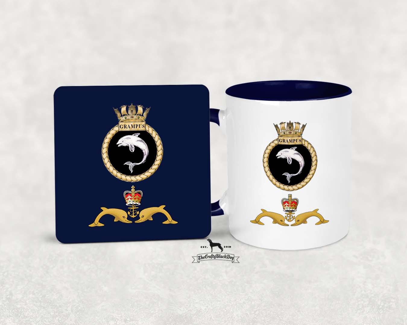 HMS Grampus - MUG and COASTER SET