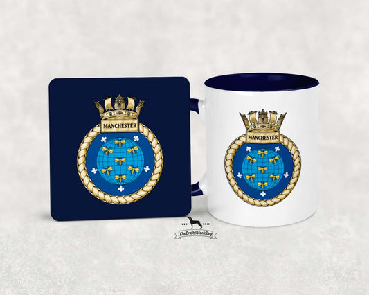 HMS Manchester - MUG and COASTER SET