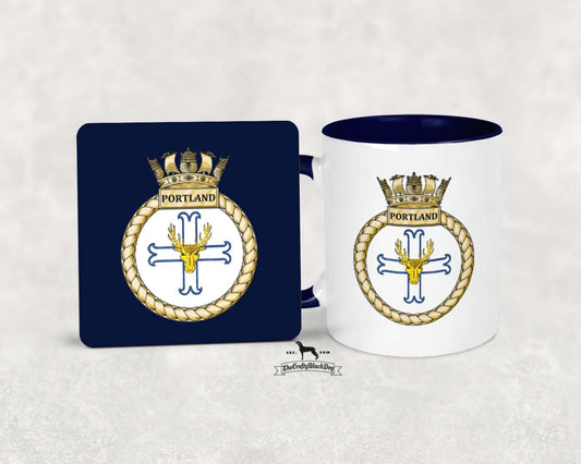 HMS Portland - MUG and COASTER SET