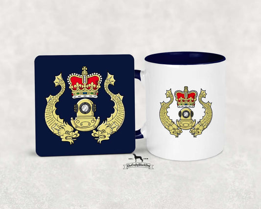 Royal Navy Diver - Mug &amp; Coaster Set