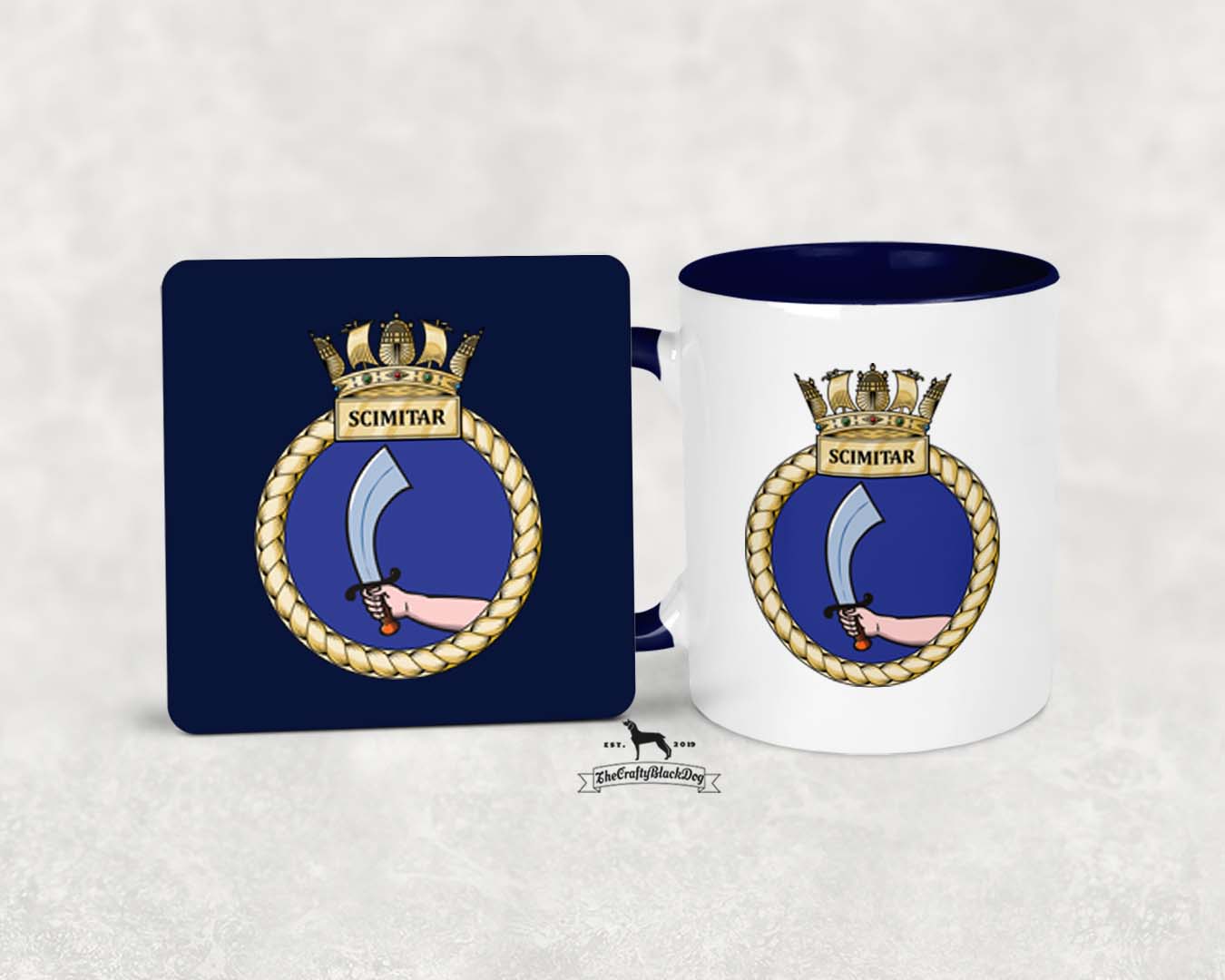 HMS Scimitar - MUG and COASTER SET