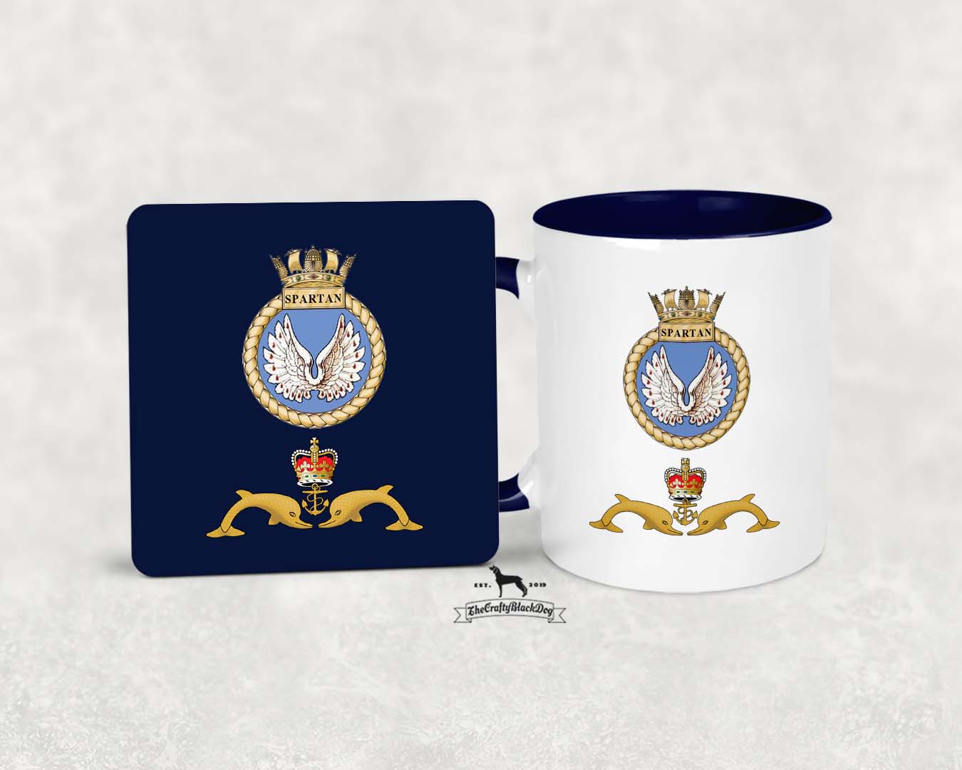 HMS Spartan - MUG and COASTER SET