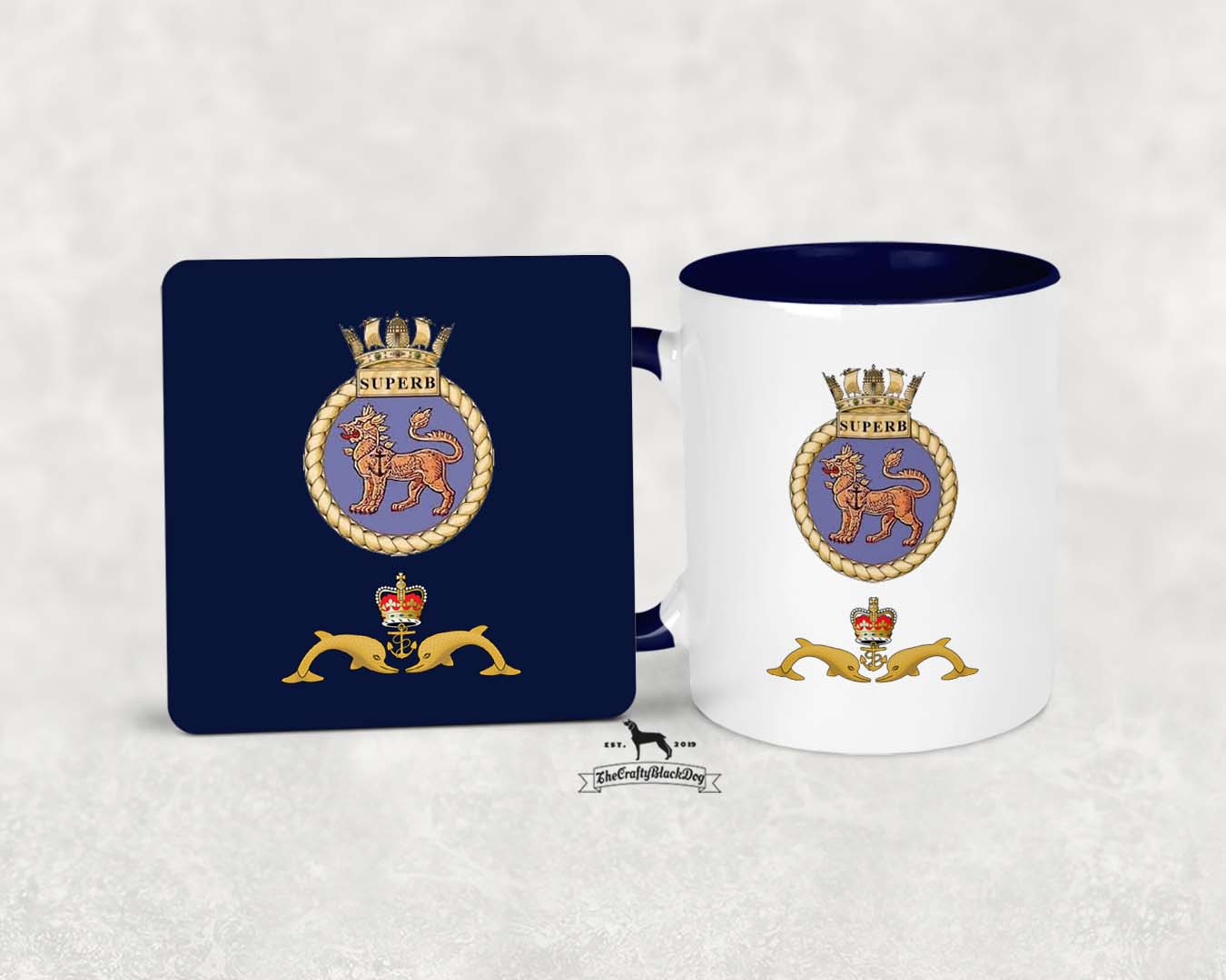 HMS Superb - MUG and COASTER SET