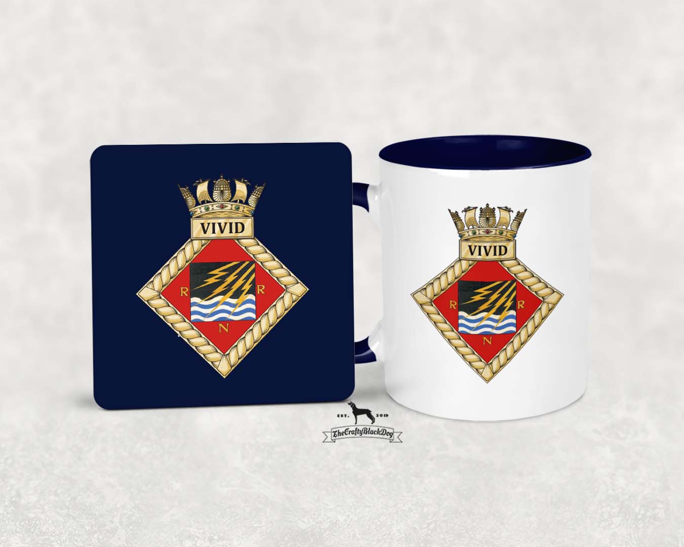 HMS Vivid - Mug &amp; Coaster Set