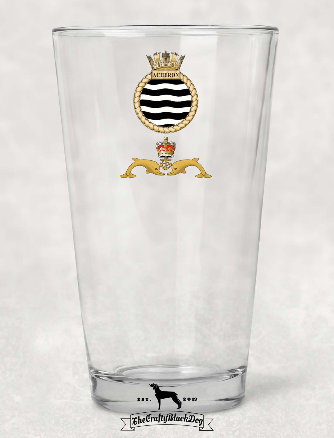 HMS Acheron - Pint Glass