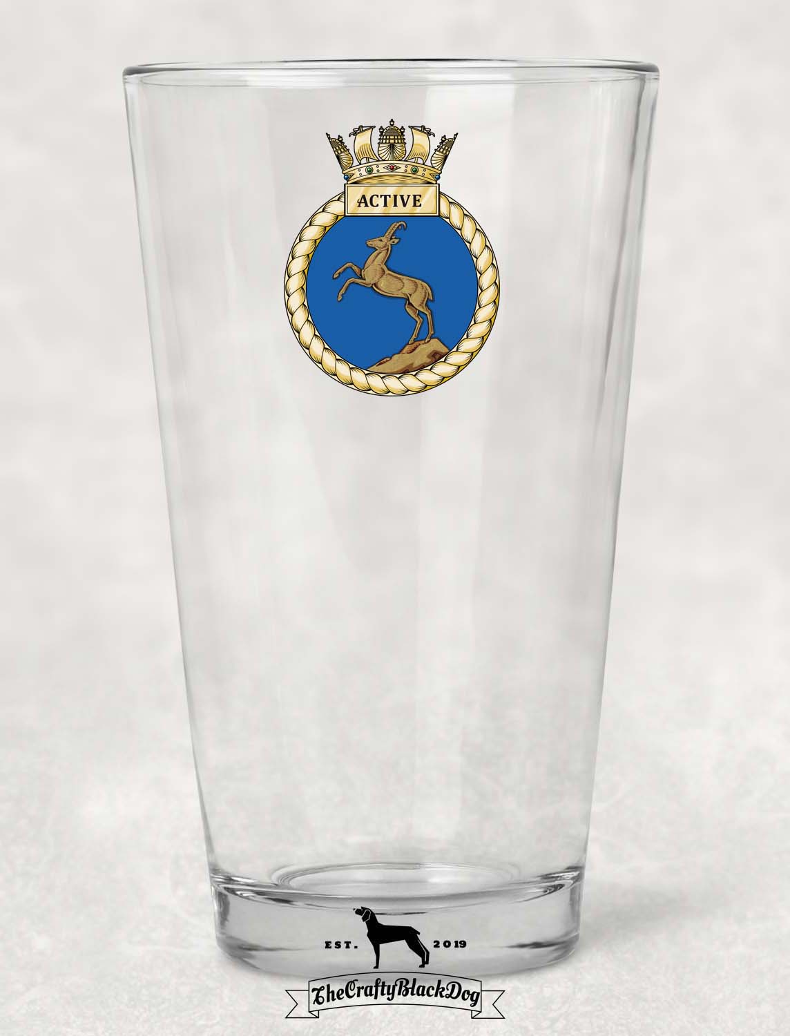 HMS Active - Pint Glass