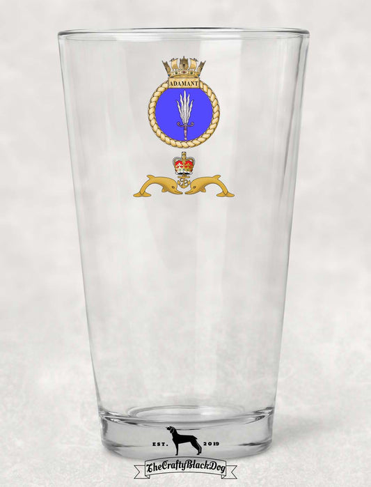 HMS Adamant - Pint Glass
