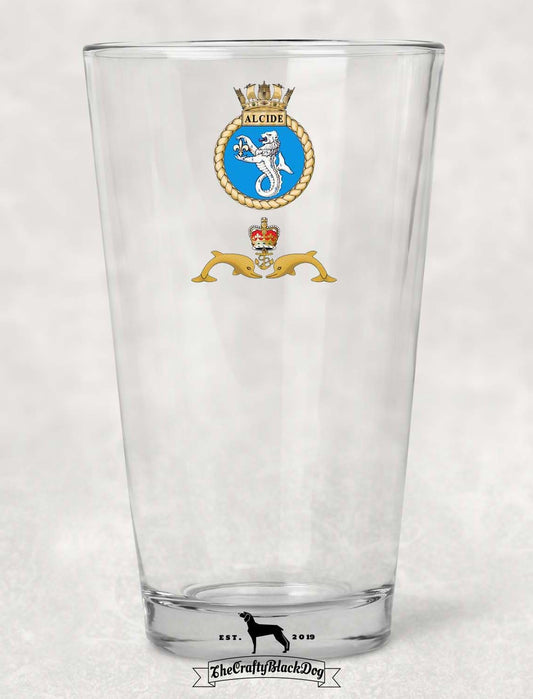 HMS Alcide - Pint Glass