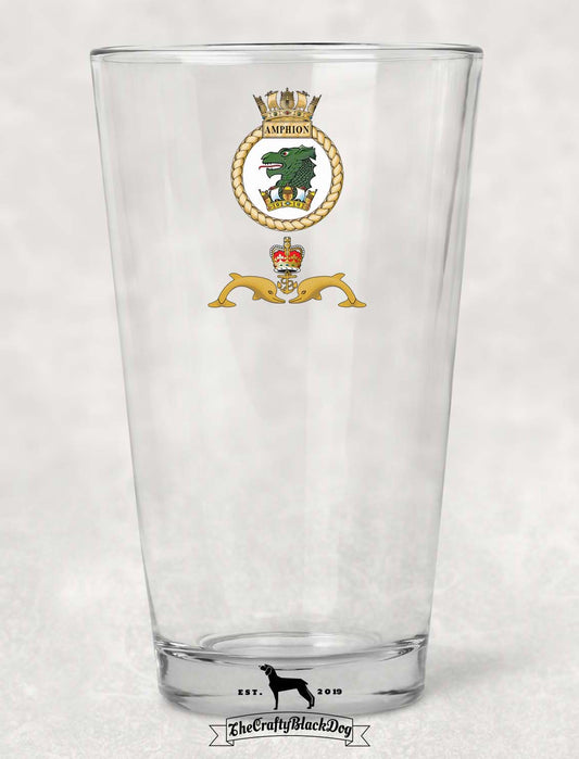 HMS Amphion - Pint Glass